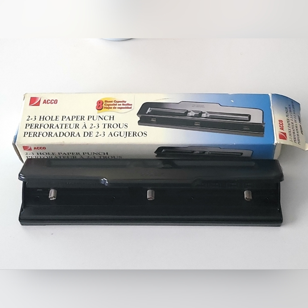 Black 2-3 Hole Paper Punch